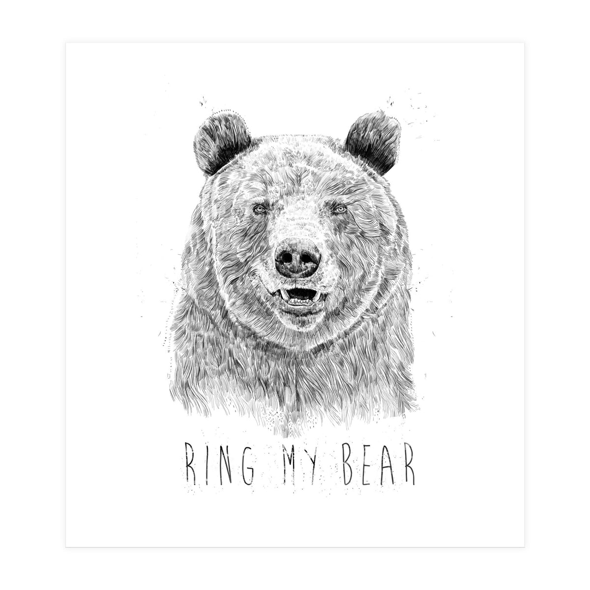 Ring My Bear (bw) (Print Only)