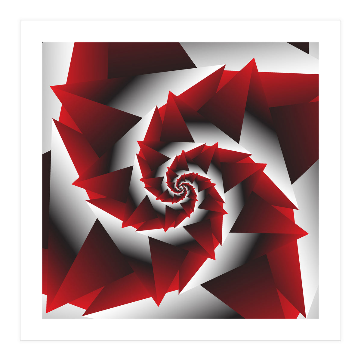 Abstract Geometric Red Graphics (Print Only)