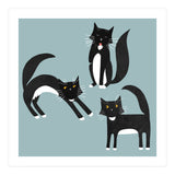 Black and White Tuxedo Cats (Print Only) thumbnail