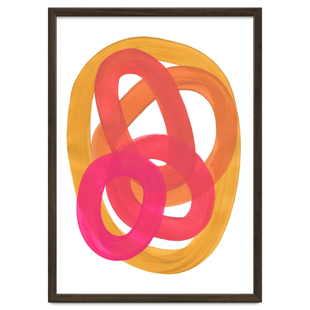 Warm Candy Colors Magenta Yellow Nesting Circles Ombre