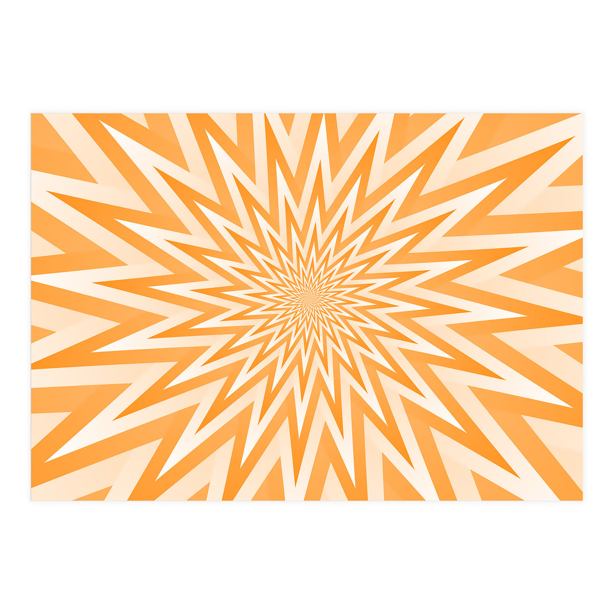 Abstract Orange Geometric Design Art (Print Only)