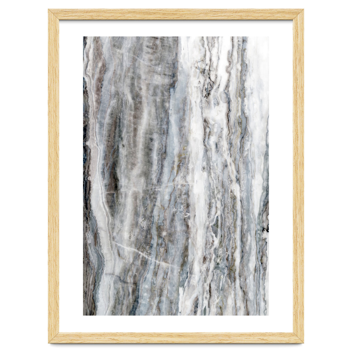 Marble Landscape II Blue and White