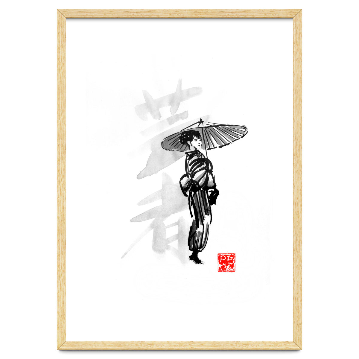 Geisha and umbrella