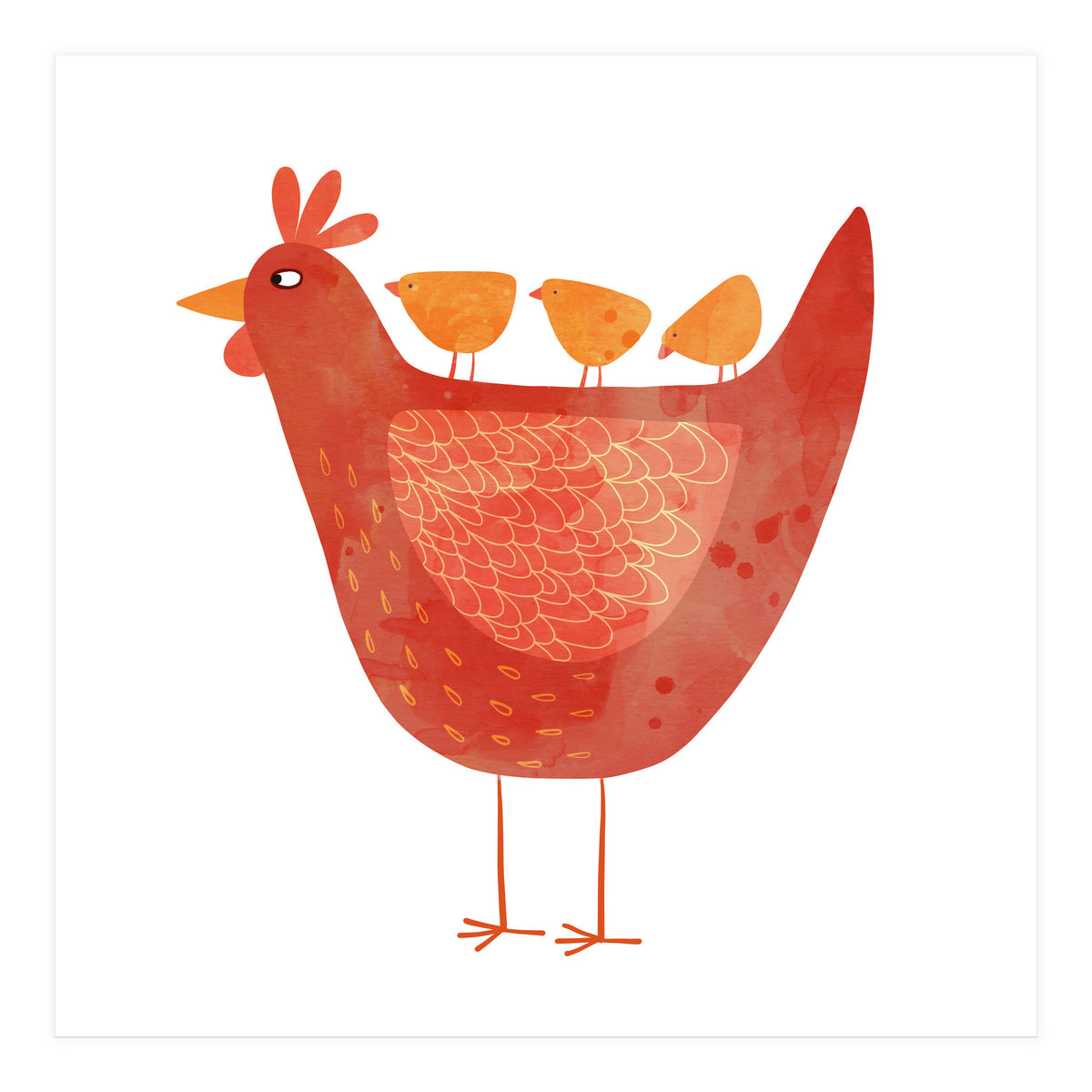 Hen and Chicks (Print Only)