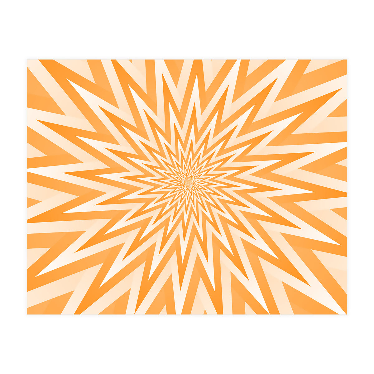 Abstract Orange Geometric Design Art (Print Only)