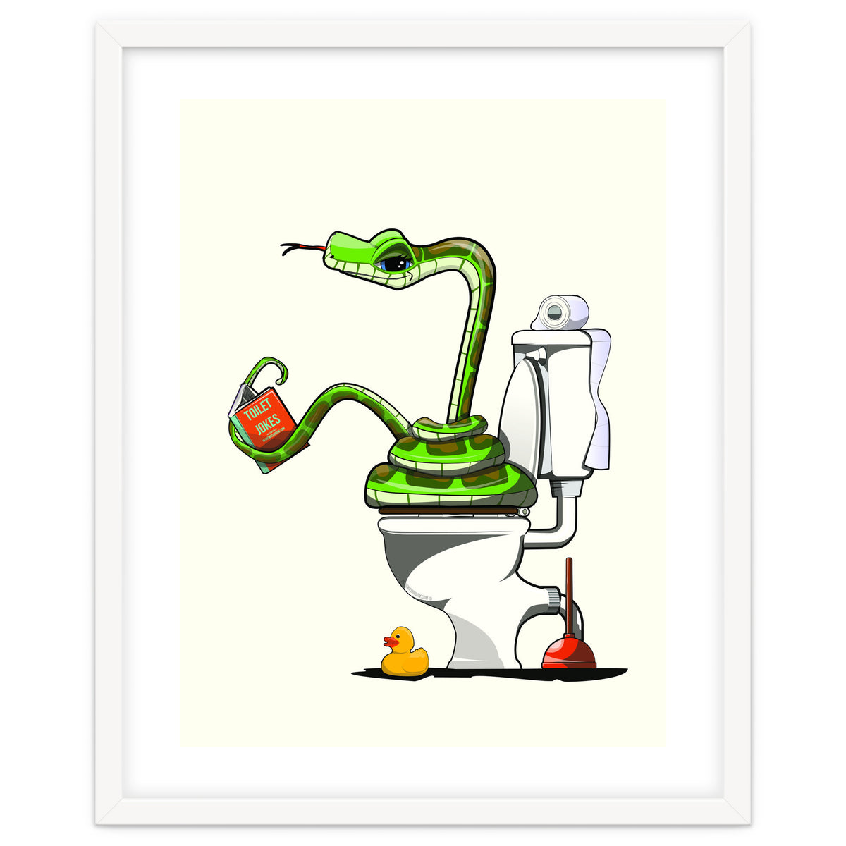 Snake on the Toilet, funny Bathroom humour