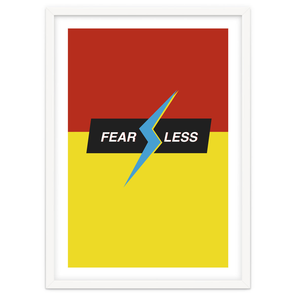 Modern Geometric Minimalist Typography Fear Less