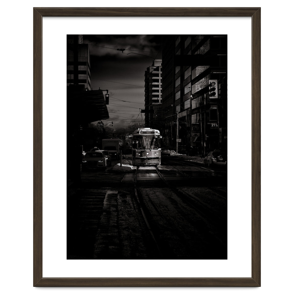 The 512 St. Clair Streetcar Toronto Canada Toned Version