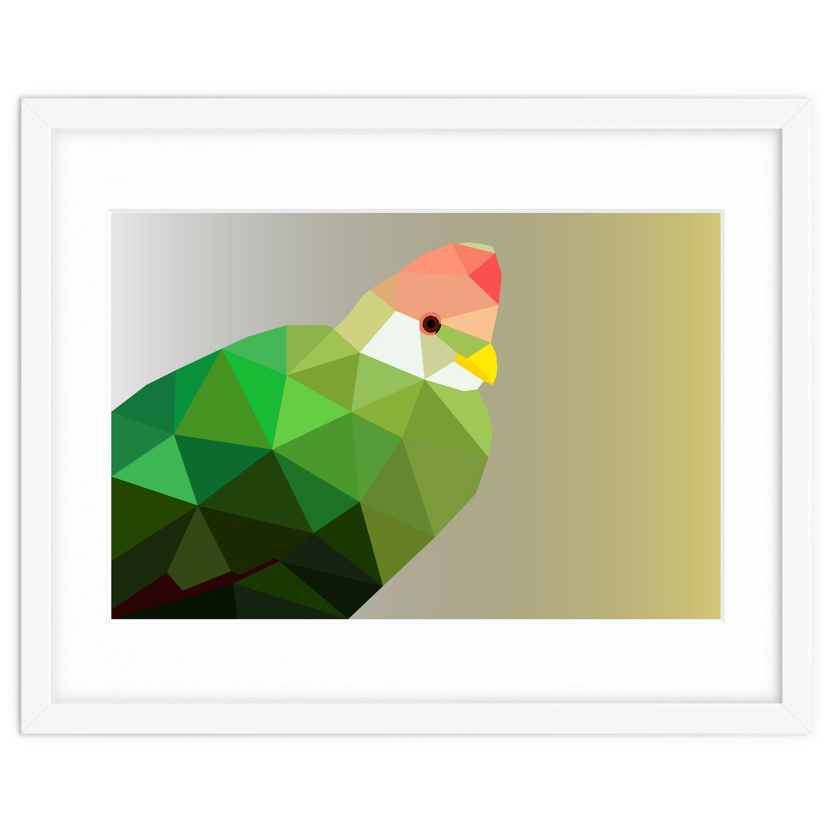 Red Crested Turaco Low Poly Art