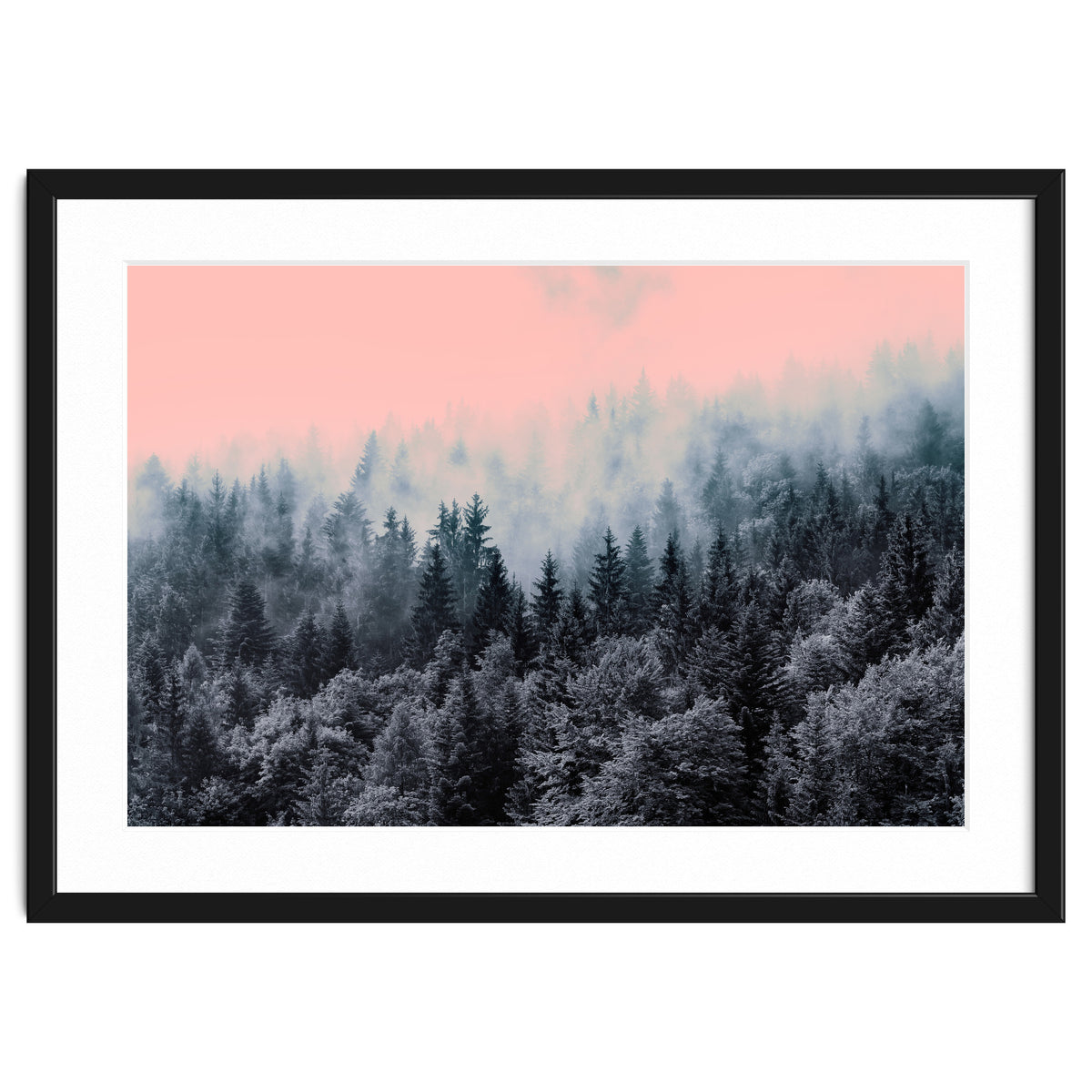 Forest in gray and pink