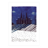 Castle on the hill at night (Print Only) thumbnail