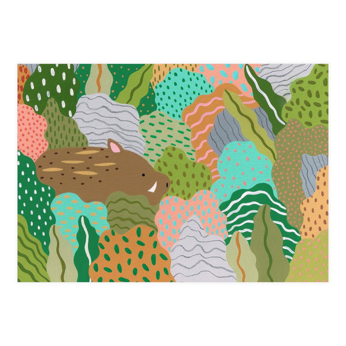 Wild Boar, Run Free (Print Only)