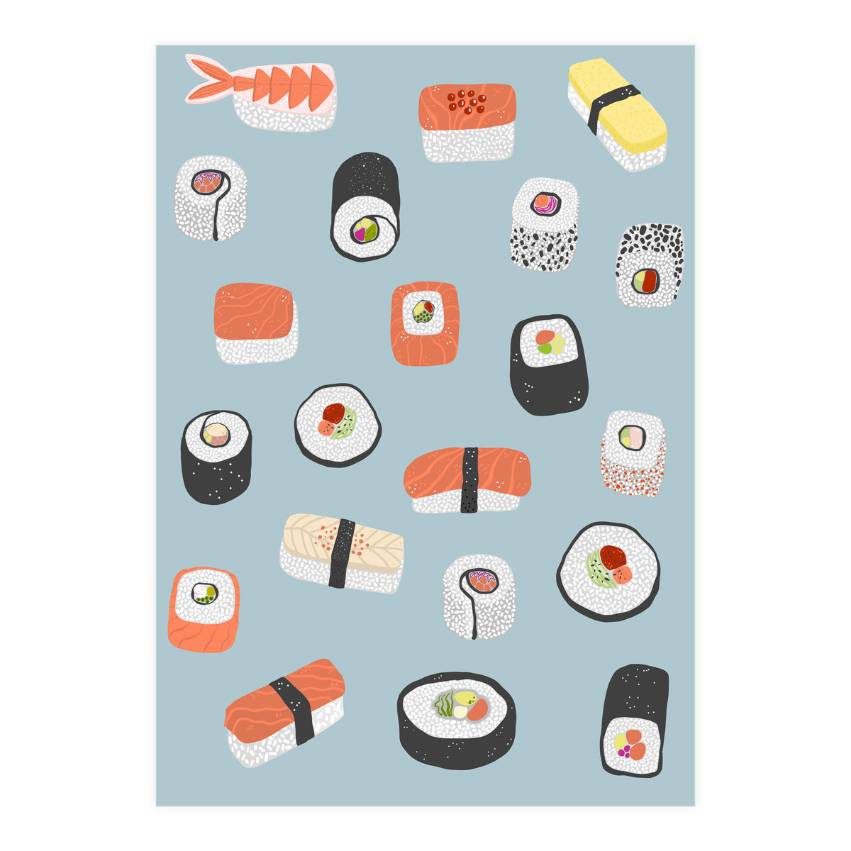 Sushi Roll Maki Nagiri Food Art (Print Only)