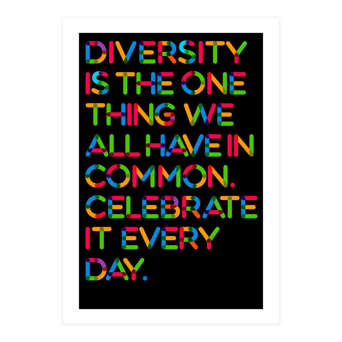 DIVERSITY (black Version) (Print Only)