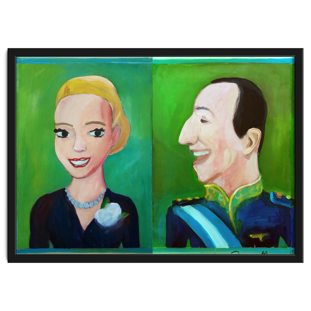 Evita y Juan Perón Díptico