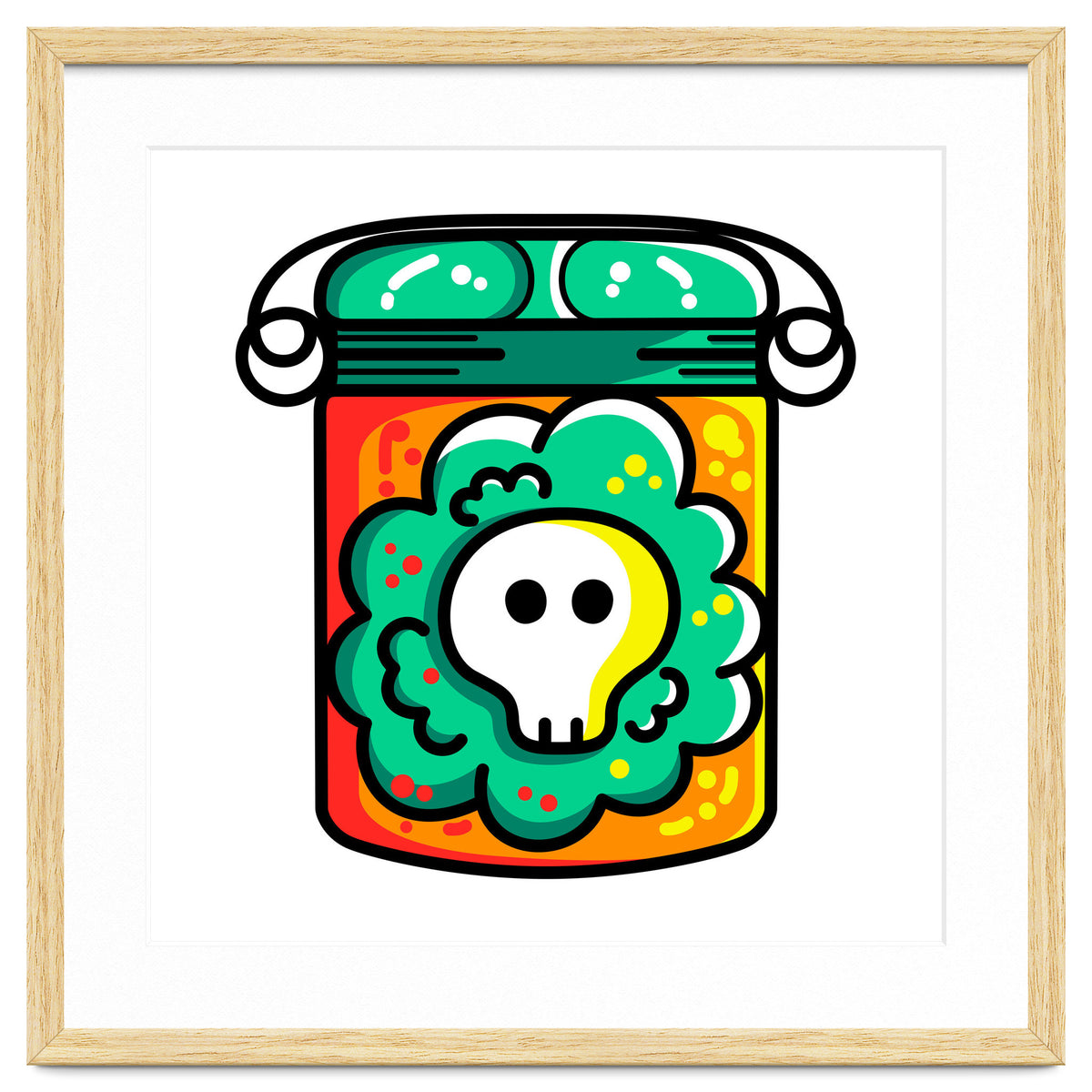 Kawaii Cute Skull In A Jar