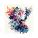 Watercolor Tropical Woman #5 (Print Only) thumbnail