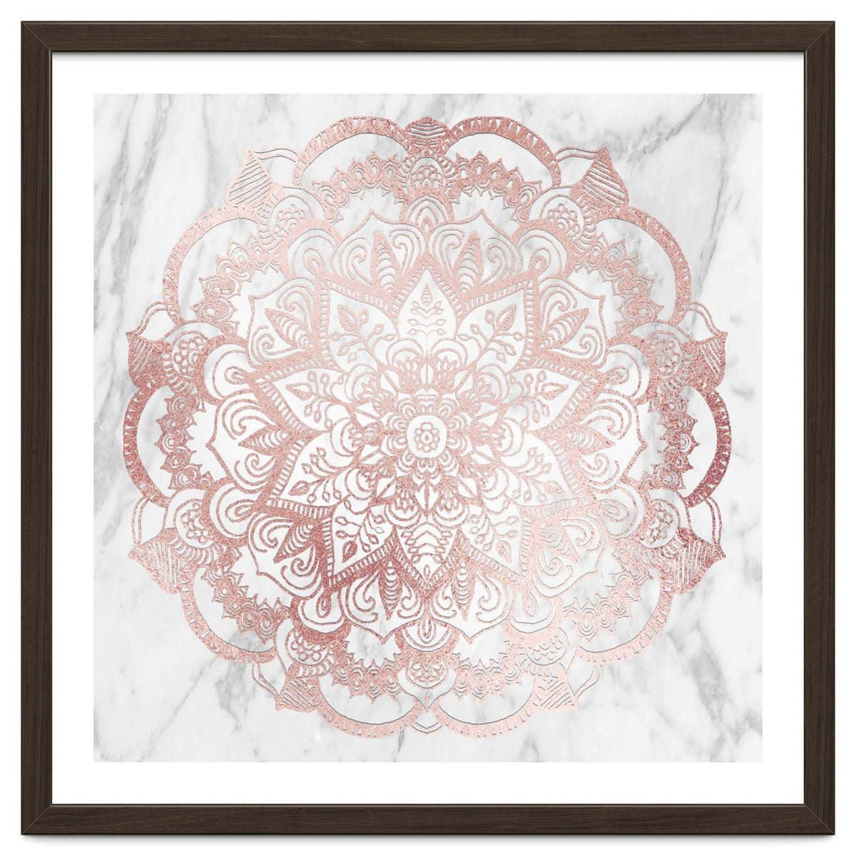 Rose Gold Mandala Star