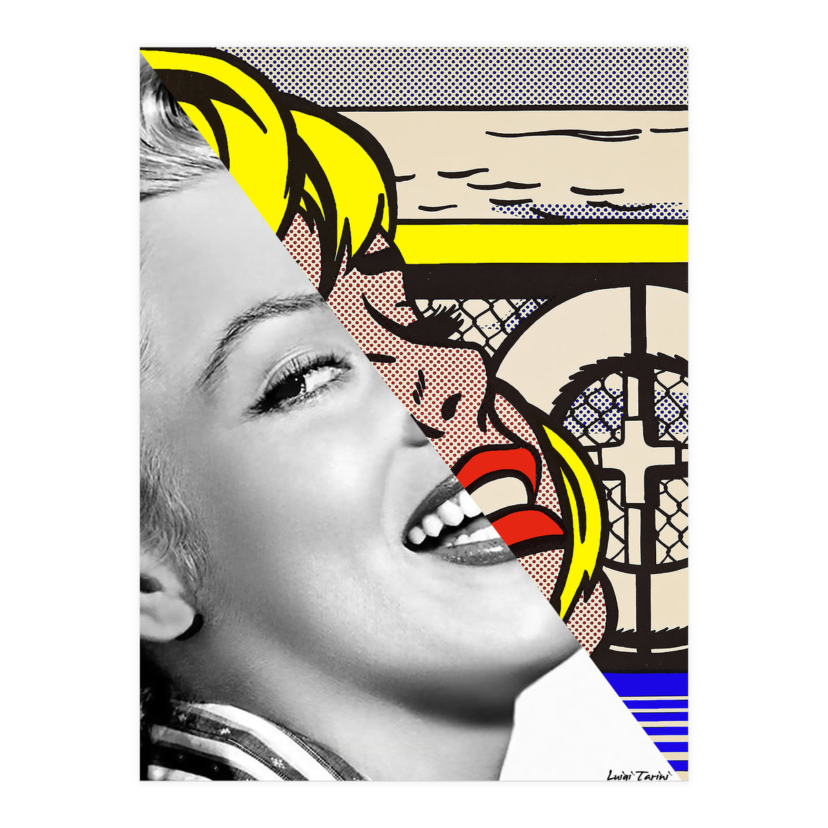 Lichtenstein's Sailboat Girl & Marylin Monroe (Print Only)