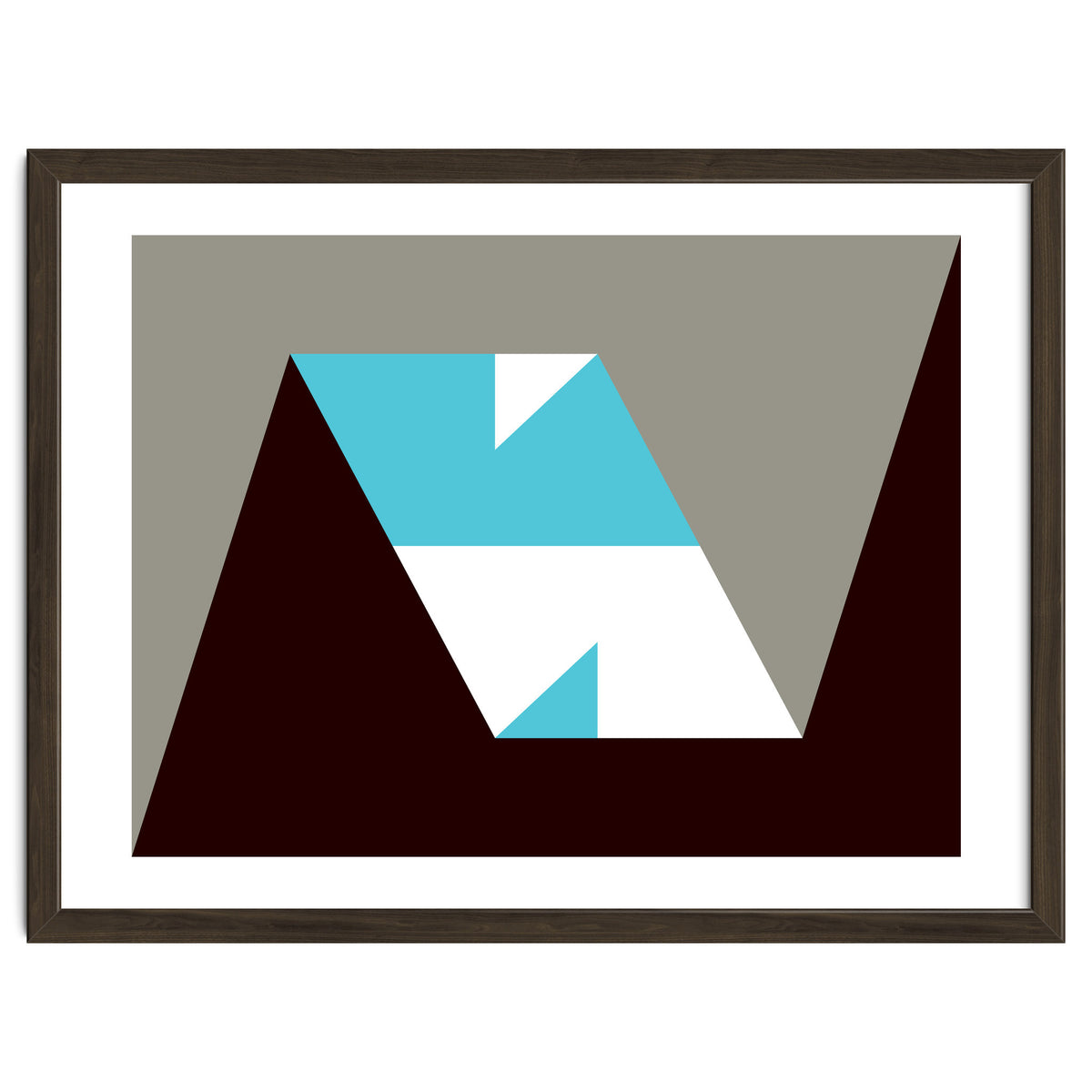 Geometric Shapes No. 48 - grey & blue