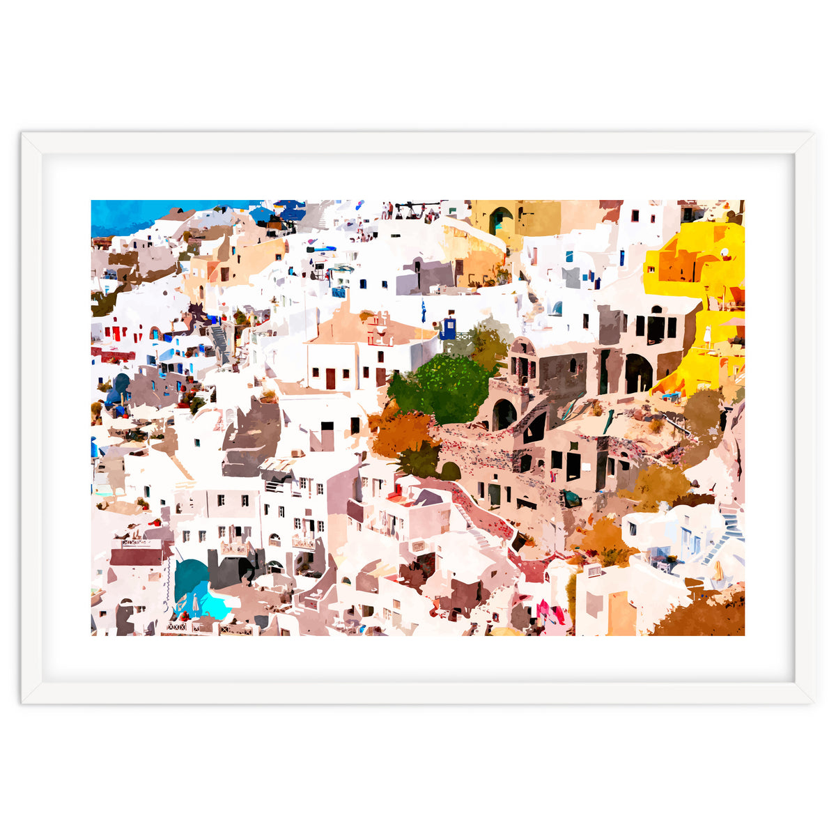 Travel Far Enough, You Meet Yourself Illustration, Spain Citiscape Architecture Painting, Buildings