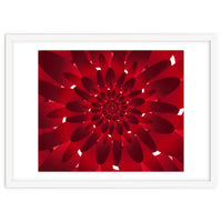 Abstract Modern Red Floral Design Art