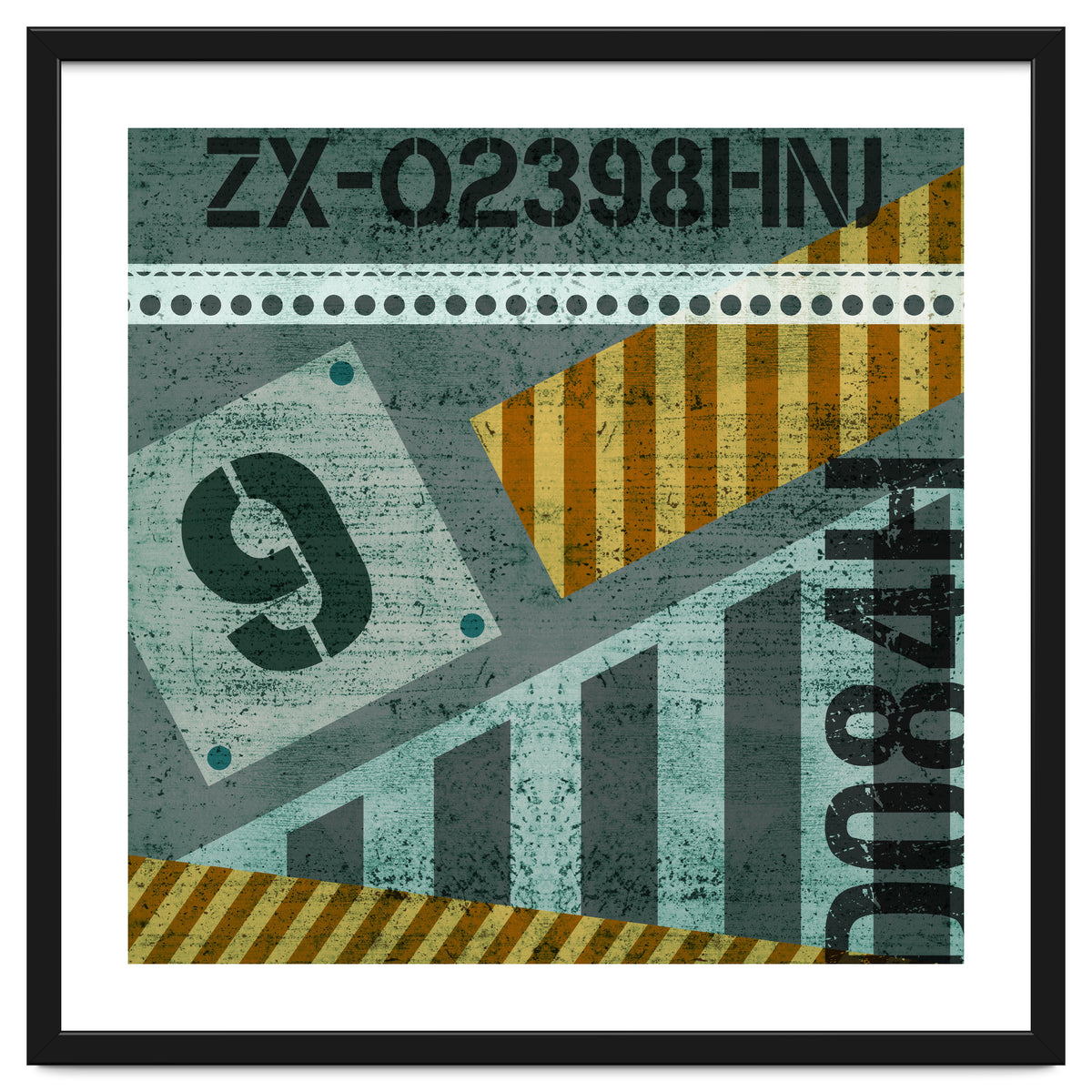 Abstract Industrial Slate And Stripes