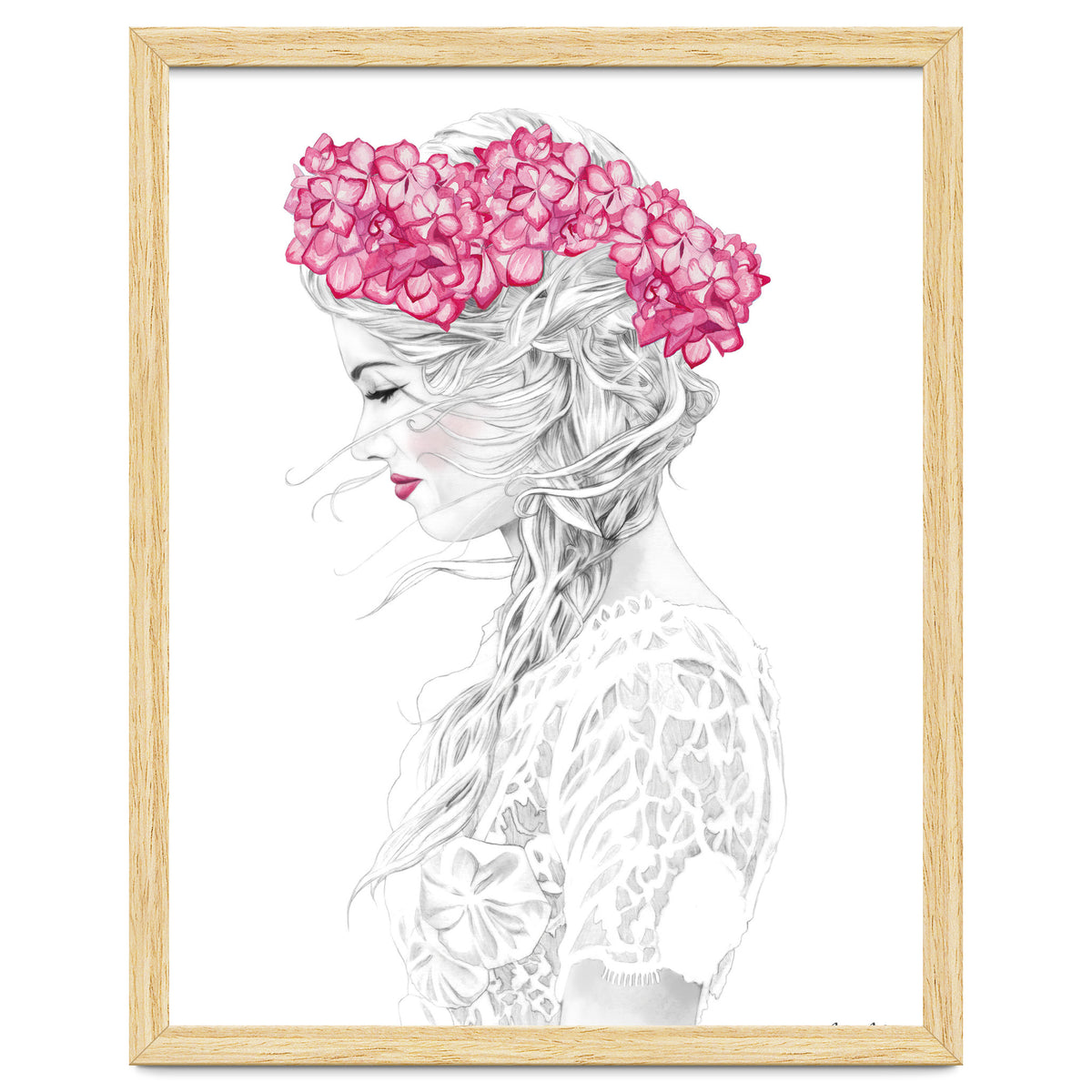 Pink Hydrangea Girl