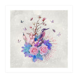 Floral Alcedo Atthis  (Print Only) thumbnail