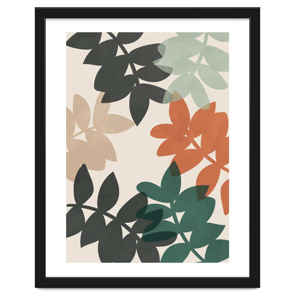 Abstract Colorful Leaves