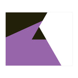 Geometric Shapes No. 80 - purple, black & white (Print Only) thumbnail