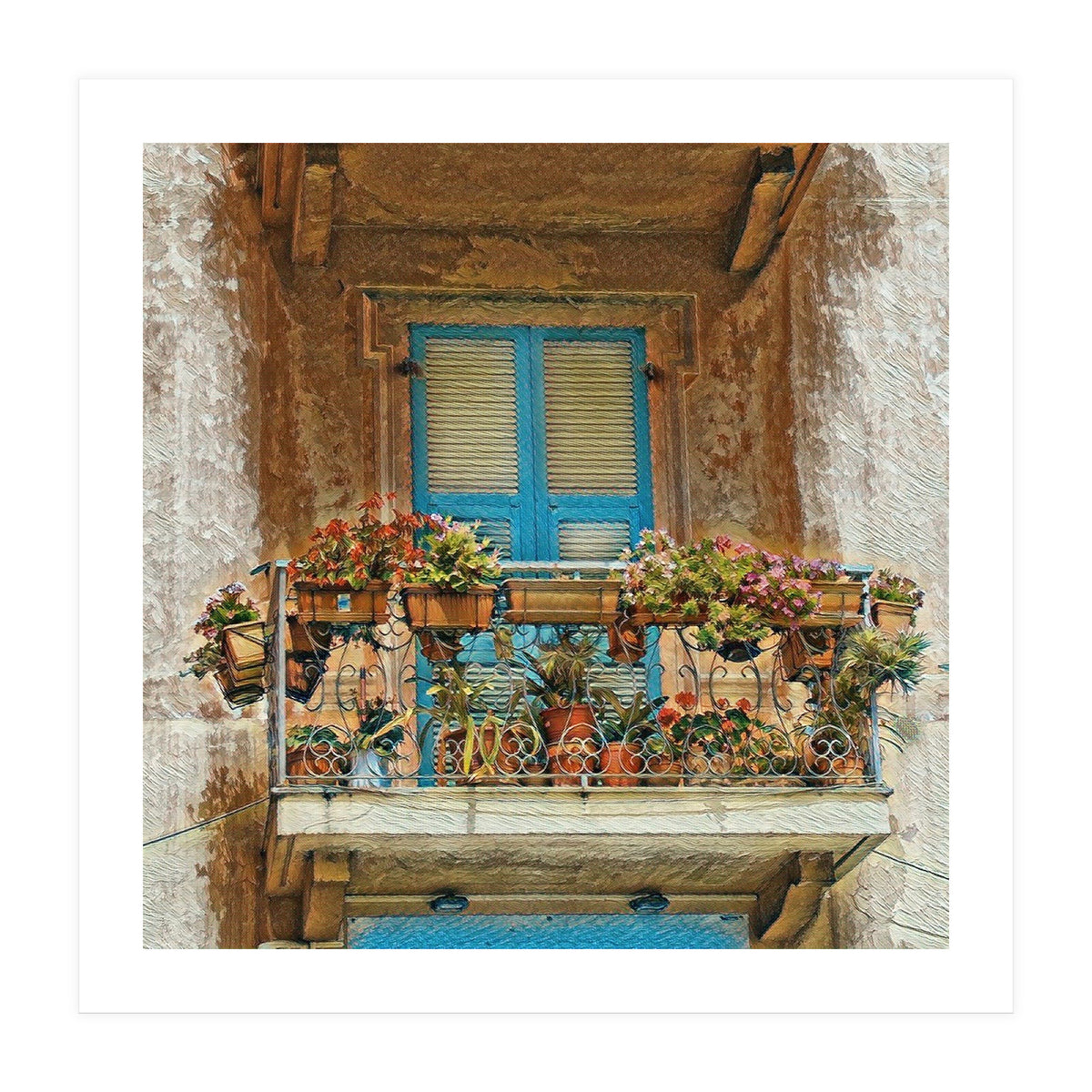 Flowered window in Venice (Print Only)
