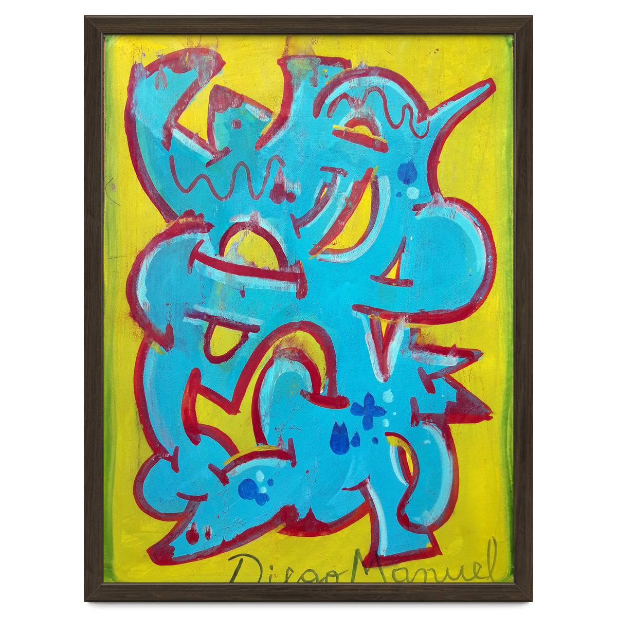 Forma Celeste Sobre Amarillo 3