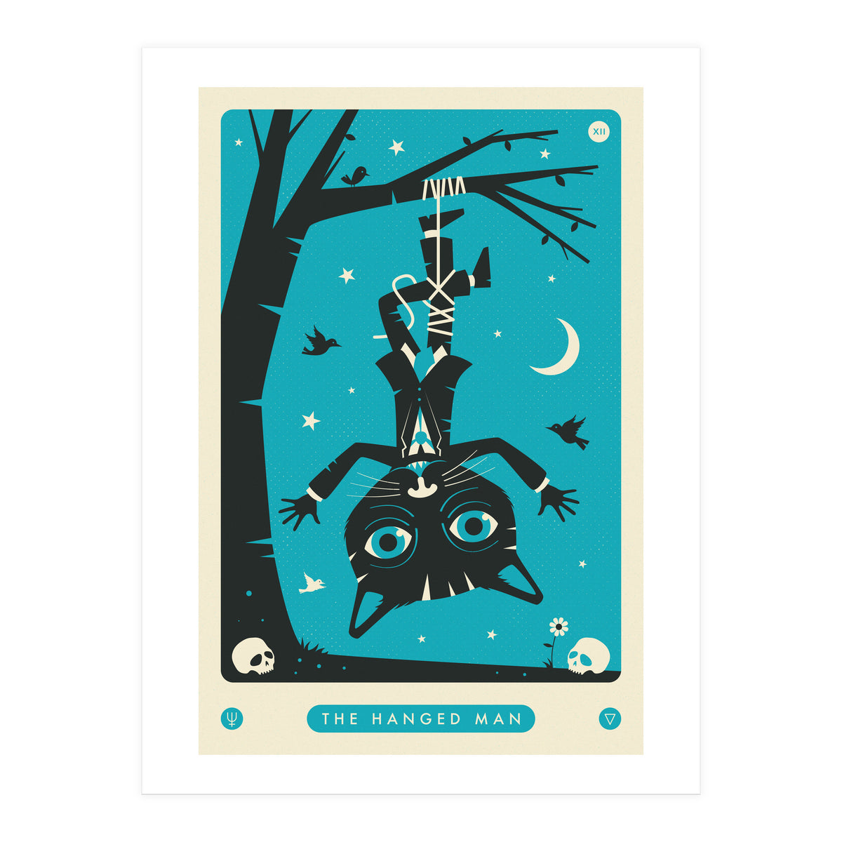 TAROT CARD CAT: THE HANGED MAN (Print Only)