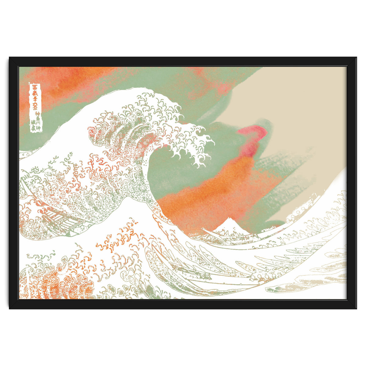 Calm into Great Wave Paint  I