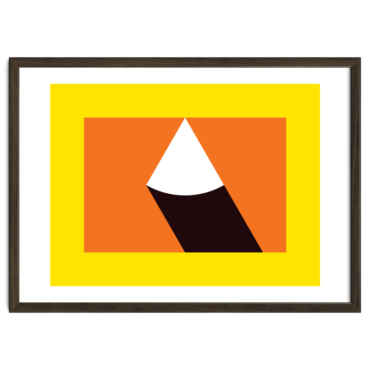 Geometric Shapes No. 47 - orange, black & yellow