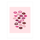 Lips Dark on Pink Background (Print Only) thumbnail