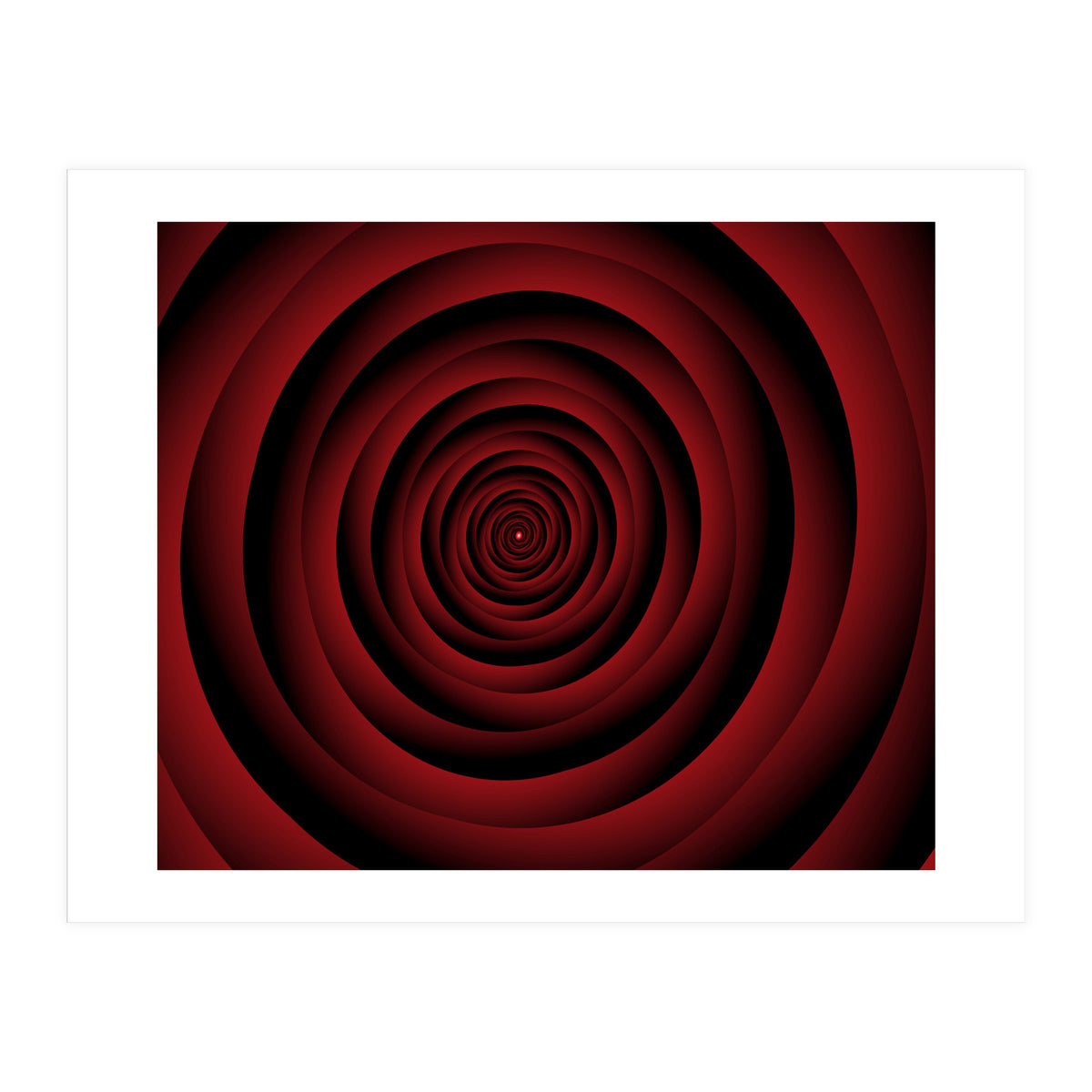 Abstract Concentric Spiral Circles (Print Only)
