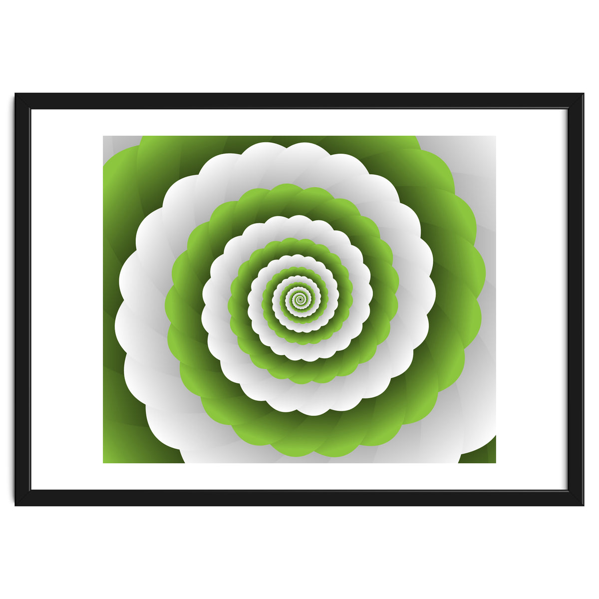 Green Modern Floral Interior Design Art