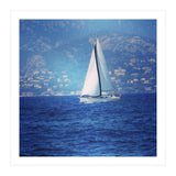 White sailed yacht (Print Only) thumbnail