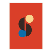 Mid Century Geometric Simple Art Print (Print Only)