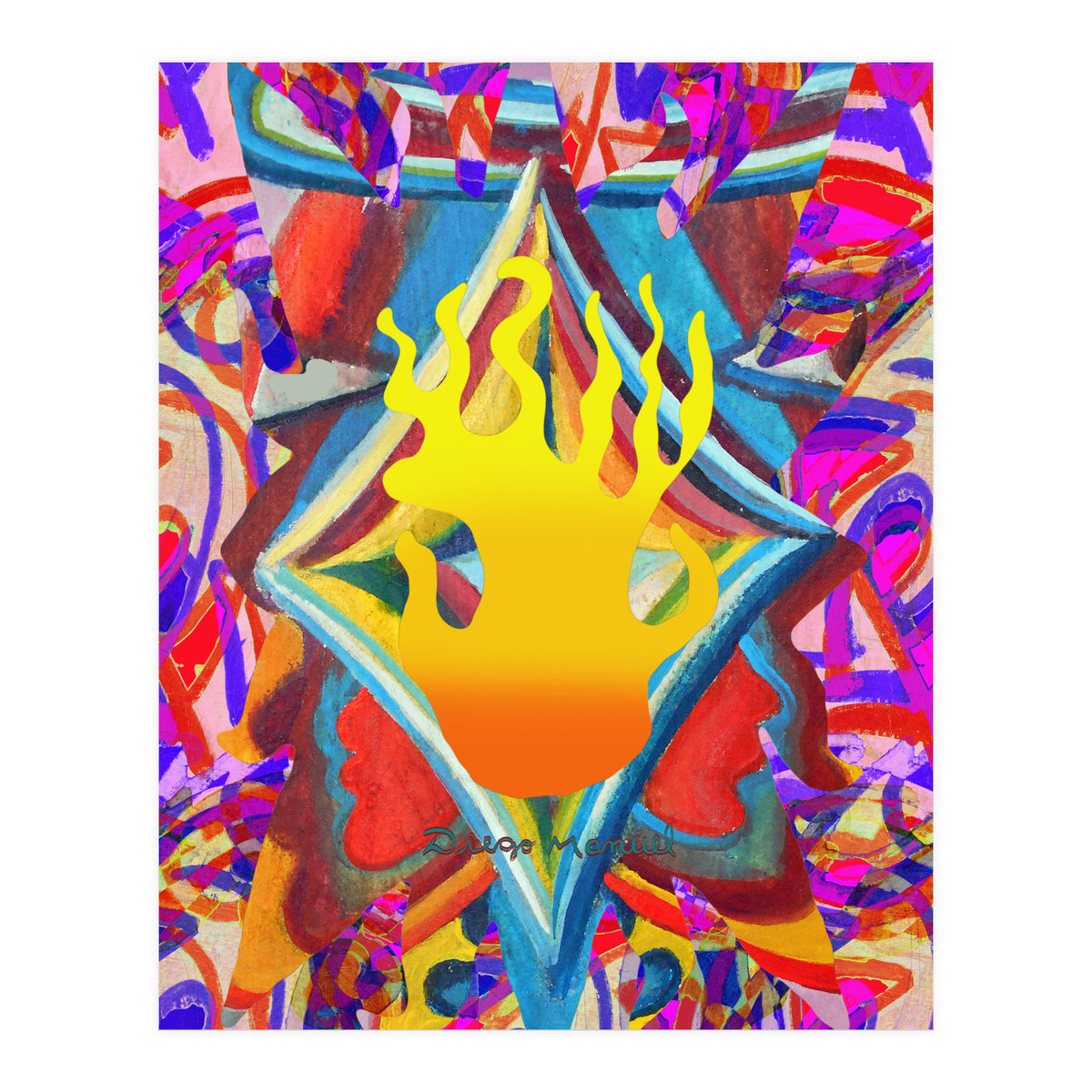 Fuego Y Graffiti 30 (Print Only)