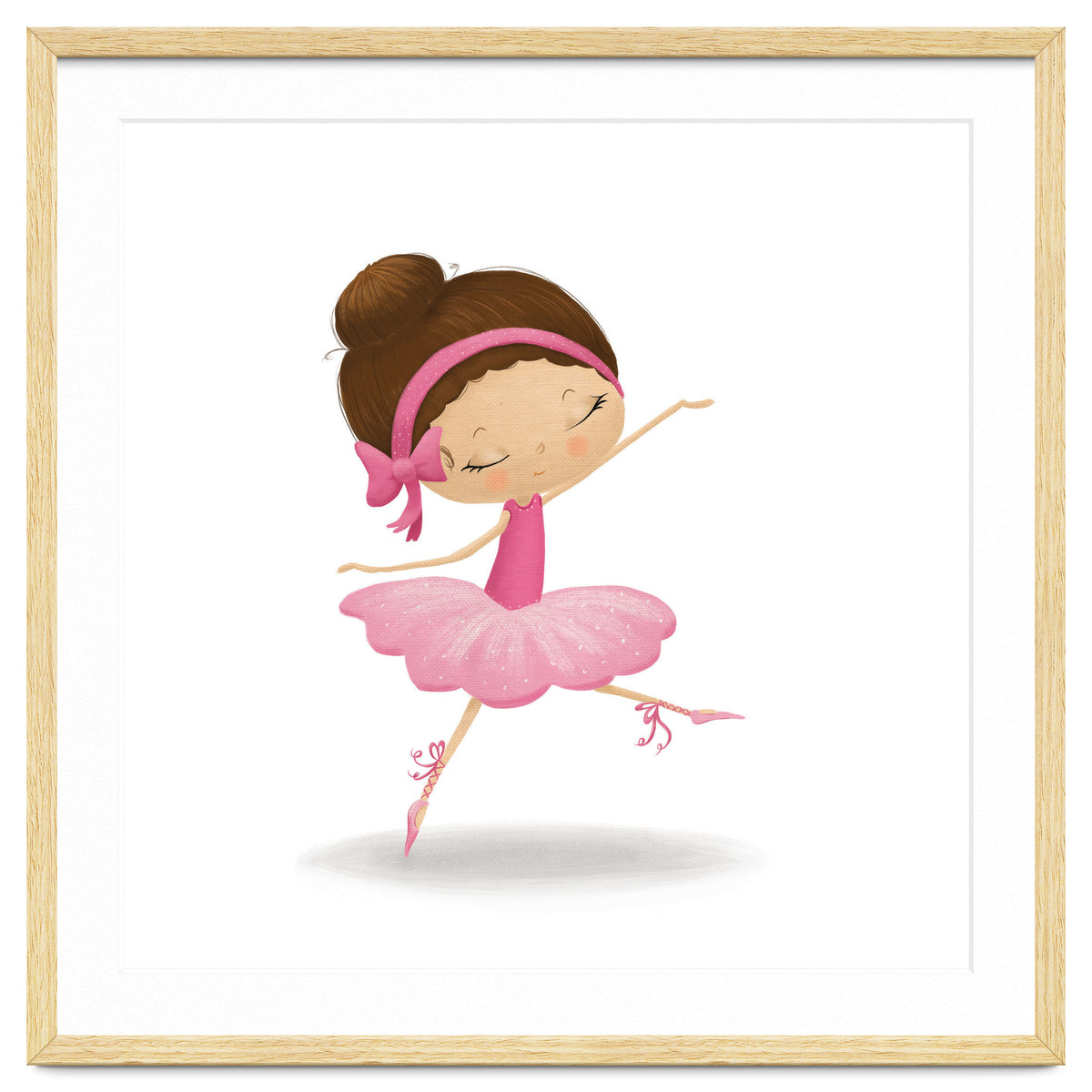 Adorable Leaping Ballerina Nursery Print