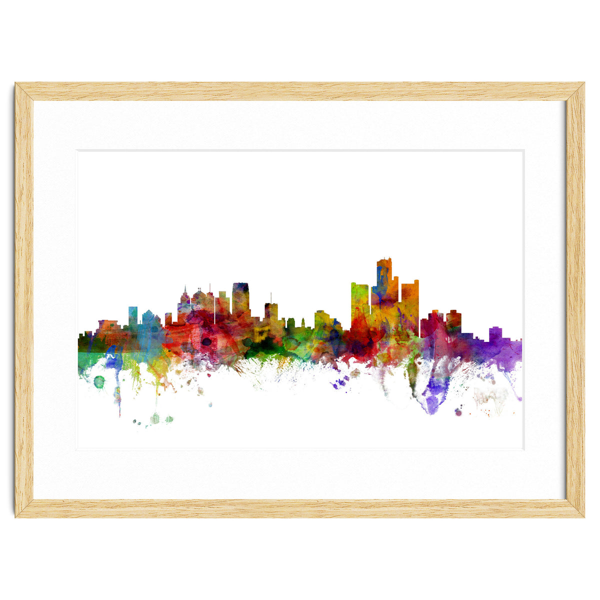 Detroit Michigan Skyline