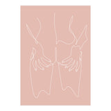 hot girl nude line pink (Print Only) thumbnail