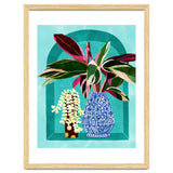 Moroccan Shelfie | Tropical Teal Plants Botanical | Exotic Modern Bohemian Eclectic Décor thumbnail