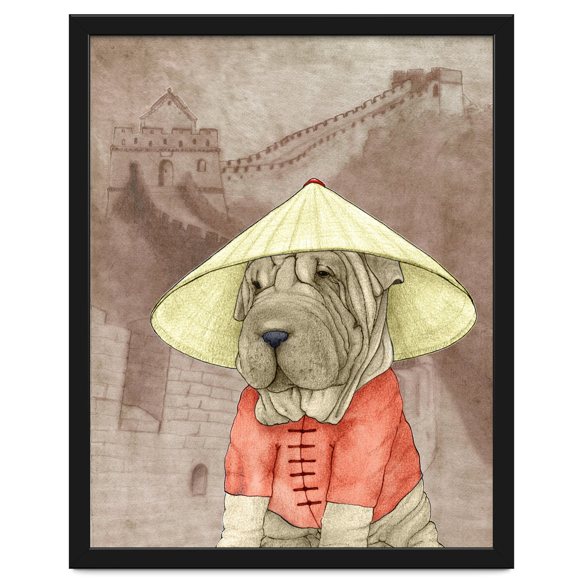 Sharpei With The Great Wall