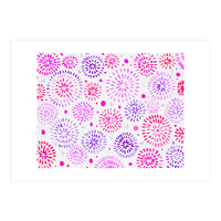 Abstract fireworks pattern in magenta and purple (Print Only)