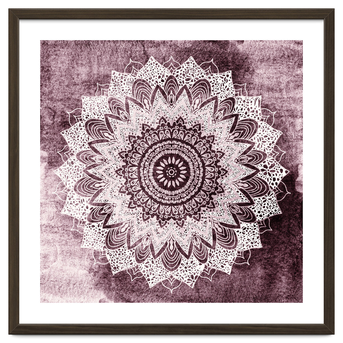 Bohochic Mandala In Burgundi