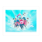 Floral Flamingo  (Print Only) thumbnail